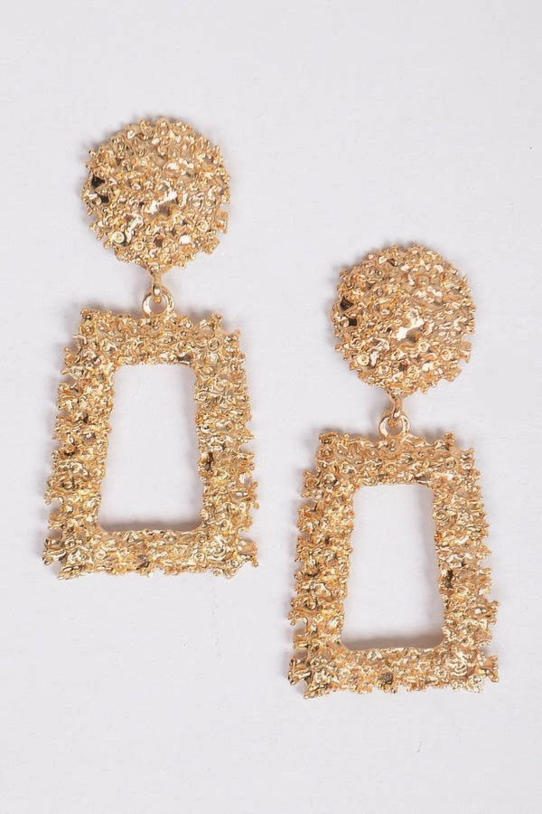 Crème De La Hammered Earrings - KIOKO