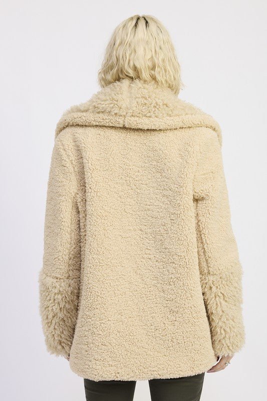 Cruelle Fur Trimmed Fleece Jacket - KIOKO