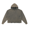 Undone Vintage Washed Frayed-Hem Hoodie - KIOKO