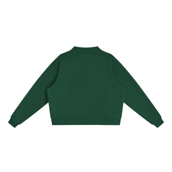 Essential Fleece Mock-Neck Crew Sweatshirt - KIOKO