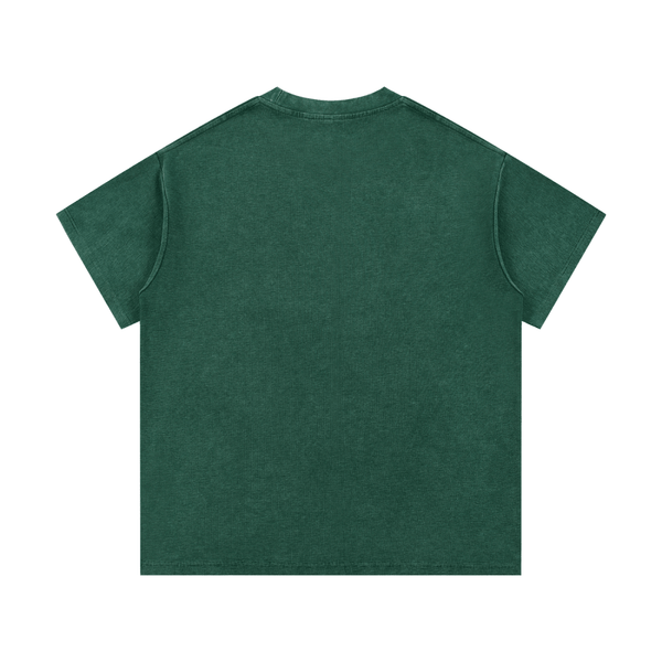 Raised Different Mineral Wash Waffle Knit T-Shirt - KIOKO