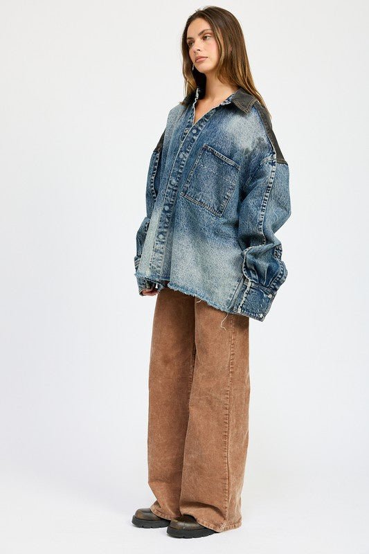 Denim Heir Oversized Jacket - KIOKO