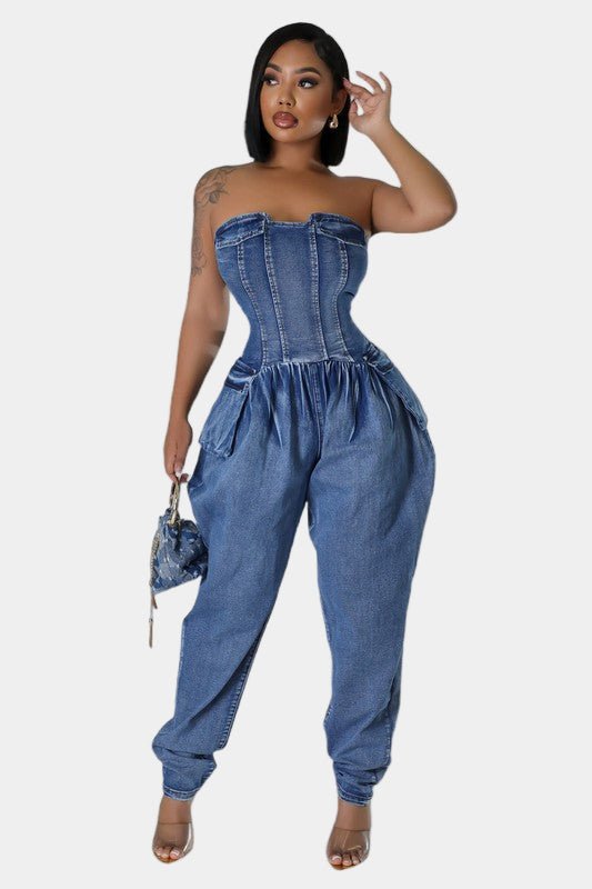 Denim Never Dies Jumpsuit - KIOKO