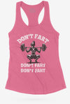 Don't Fart Funny Racerback Tank - KIOKO