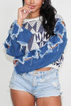 Dope & Dangerous Knit Denim Contrast Top - KIOKO