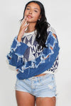 Dope & Dangerous Knit Denim Contrast Top - KIOKO