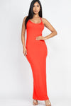 Draped Up Racer Back Maxi Dress - KIOKO