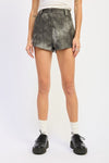Drenched In Edge Leather Shorts - KIOKO