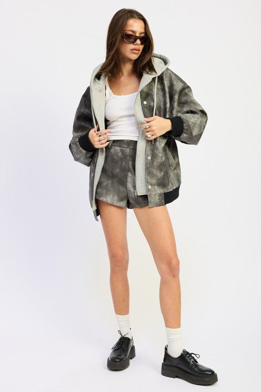 Drenched In Edge Leather Shorts - KIOKO