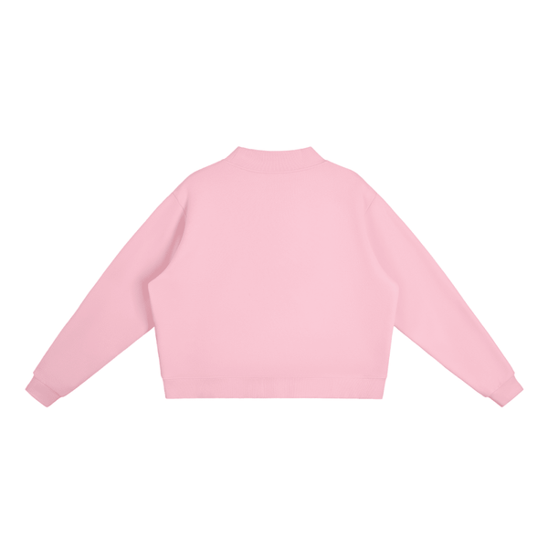 Essential Fleece Mock-Neck Crew Sweatshirt - KIOKO