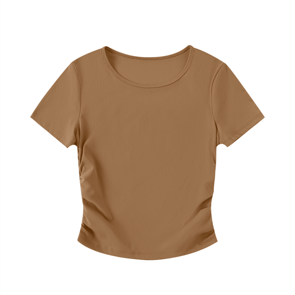 Body Language Ruched Crop Top - KIOKO