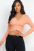 Euphoria Wrap Front Long Sleeve Crop Top - KIOKO