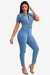 Fearlessly On Trend Jumpsuit - Denim - KIOKO