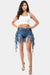 Fray Play Denim Shorts - KIOKO