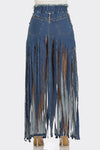 Fringe Affair Denim Skirt - KIOKO