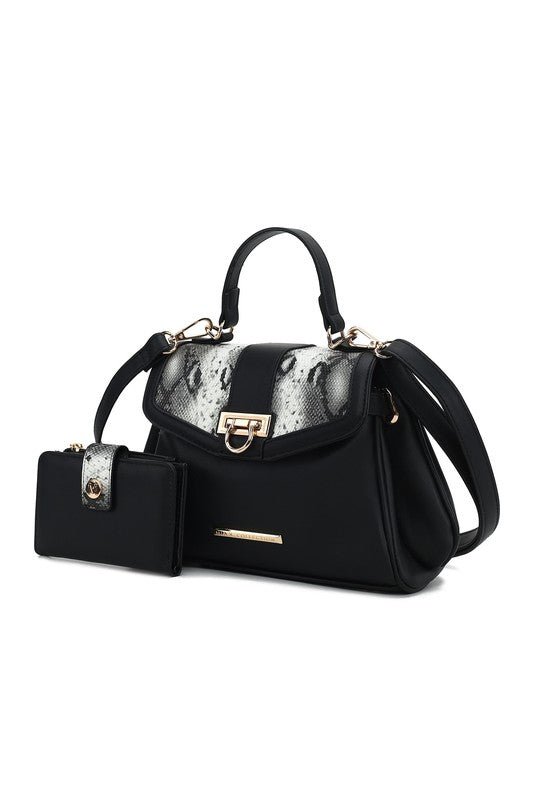 Geny Faux - Snake Shoulder Bag with Wallet - KIOKO