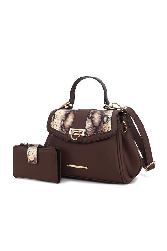 Geny Faux - Snake Shoulder Bag with Wallet - KIOKO