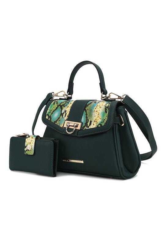 Geny Faux - Snake Shoulder Bag with Wallet - KIOKO
