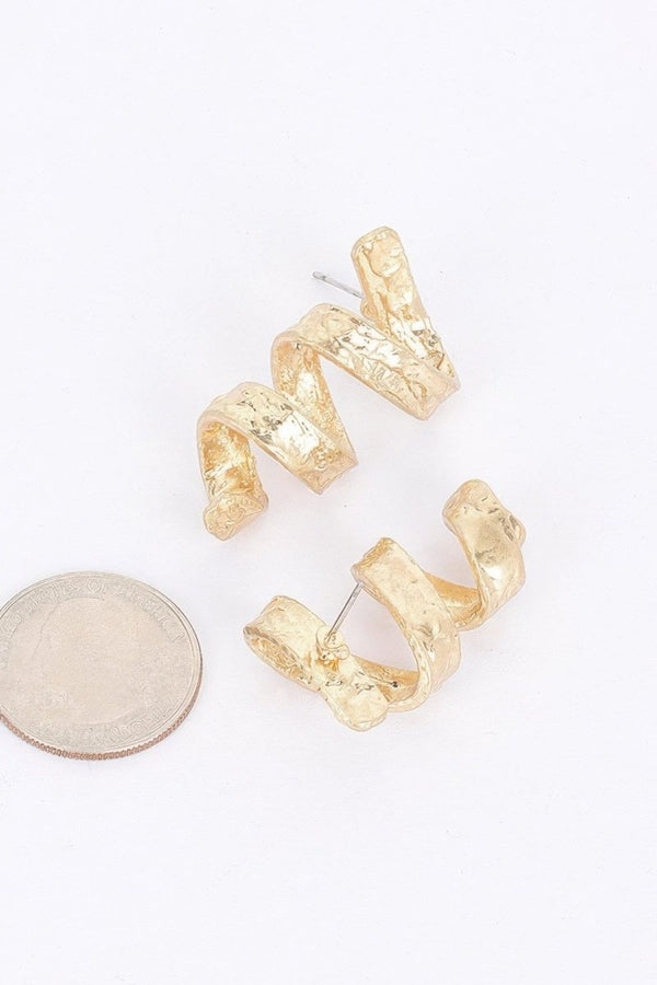 Gold Plated Metal Earring - KIOKO