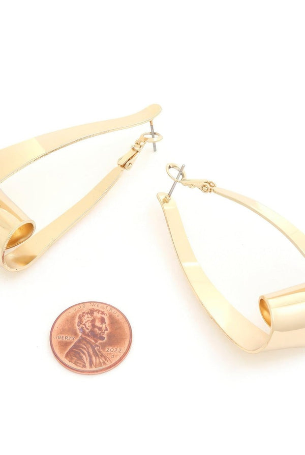 Golden Tri - Loop Earrings - KIOKO