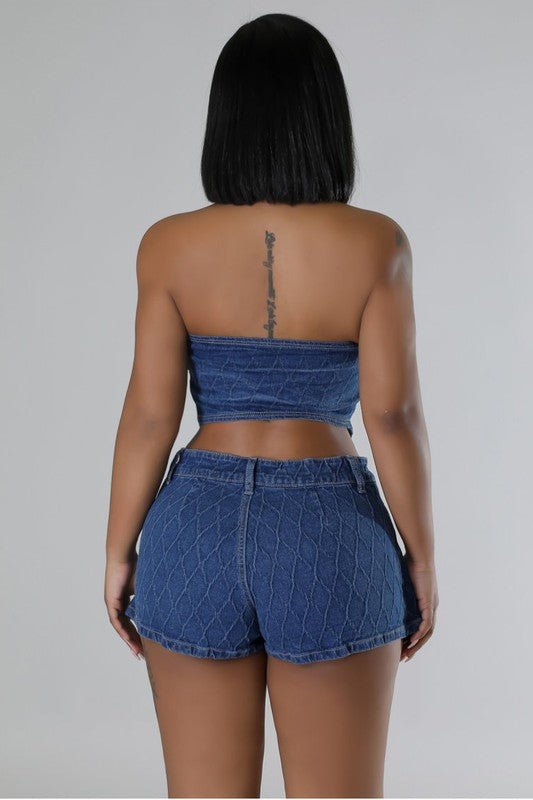 Illusions Denim Shorts Set - KIOKO