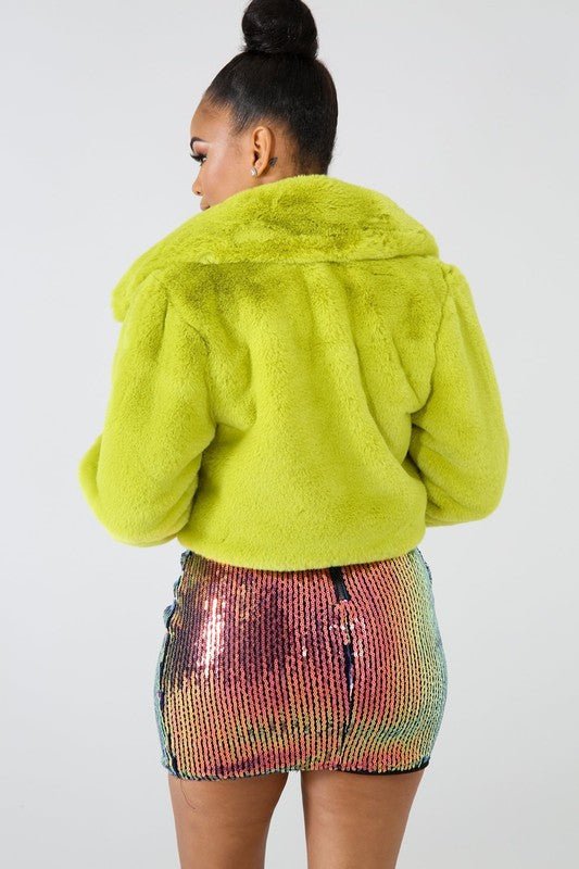 Italian Mob Faux Fur Jacket - KIOKO