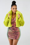 Italian Mob Faux Fur Jacket - KIOKO