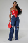 Jada Wide Leg Denim Jeans - KIOKO