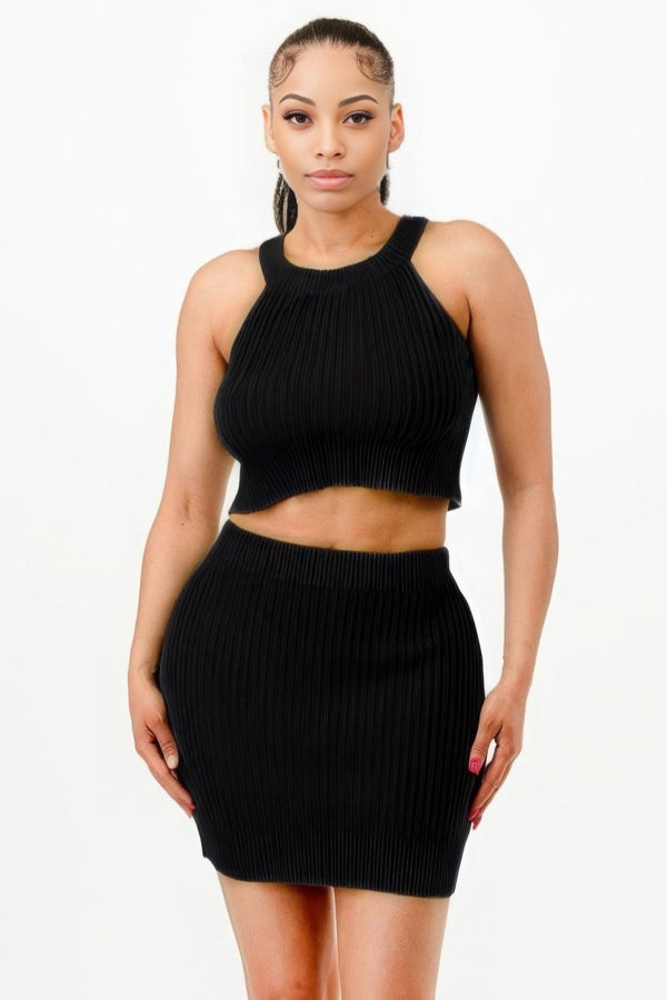 Jhanelle Bodycon Mini Skirt Set - KIOKO