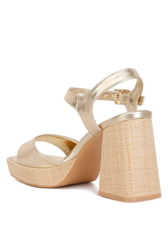Kenna Chunky Heel Sandals - KIOKO