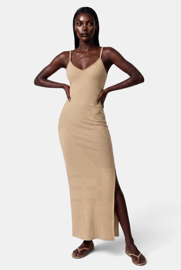 Look But Don't Side Slit Maxi Dress - KIOKO