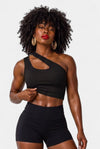 Cold Shoulder Crop Top - KIOKO