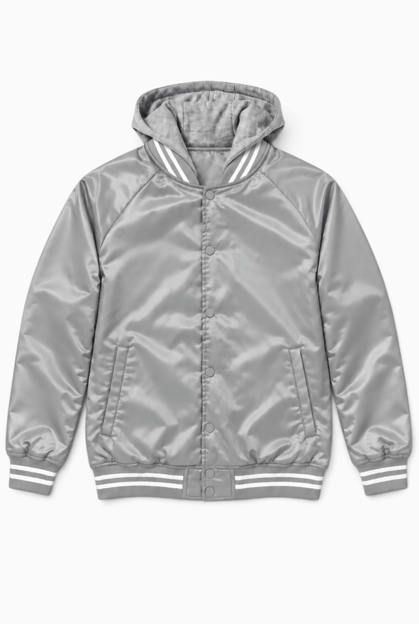 Big League Satin Varsity Bomber Jacket - KIOKO