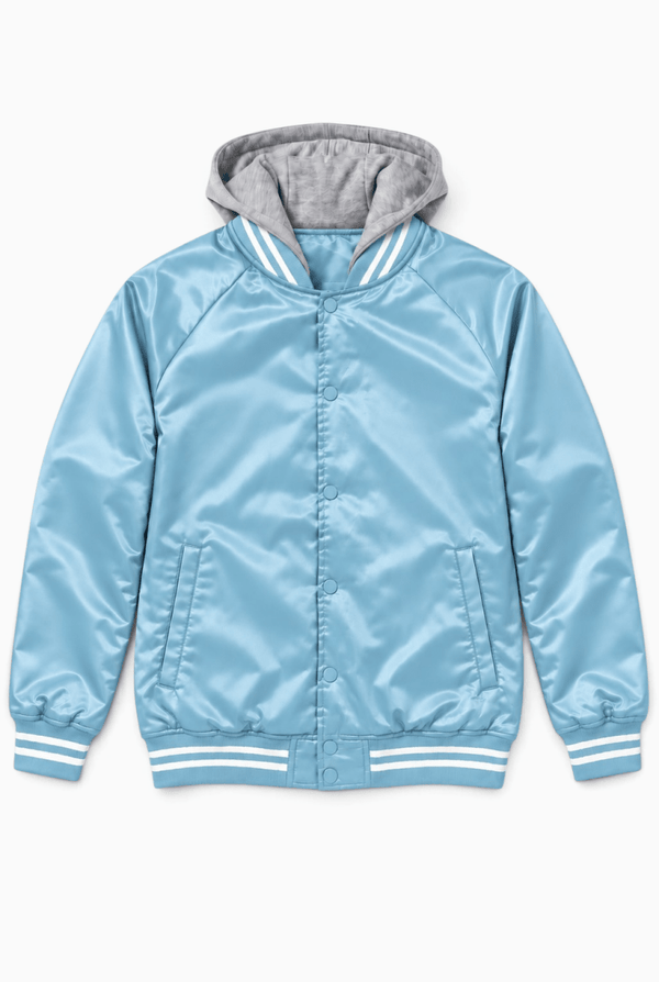 Big League Satin Varsity Bomber Jacket - KIOKO