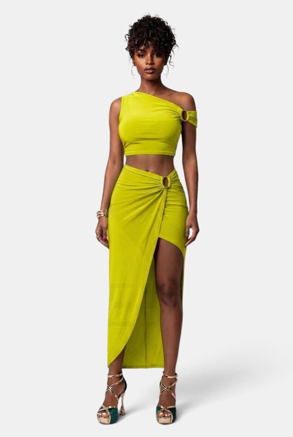 Poppin In Prague Crop Top & Maxi Skirt Set - KIOKO