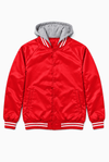 Big League Satin Varsity Bomber Jacket - KIOKO