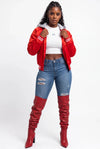 Big League Satin Varsity Bomber Jacket - KIOKO