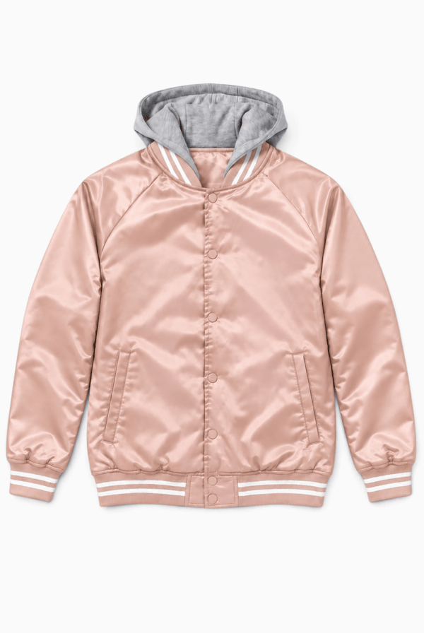 Big League Satin Varsity Bomber Jacket - KIOKO