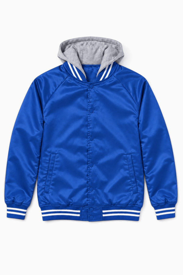 Big League Satin Varsity Bomber Jacket - KIOKO