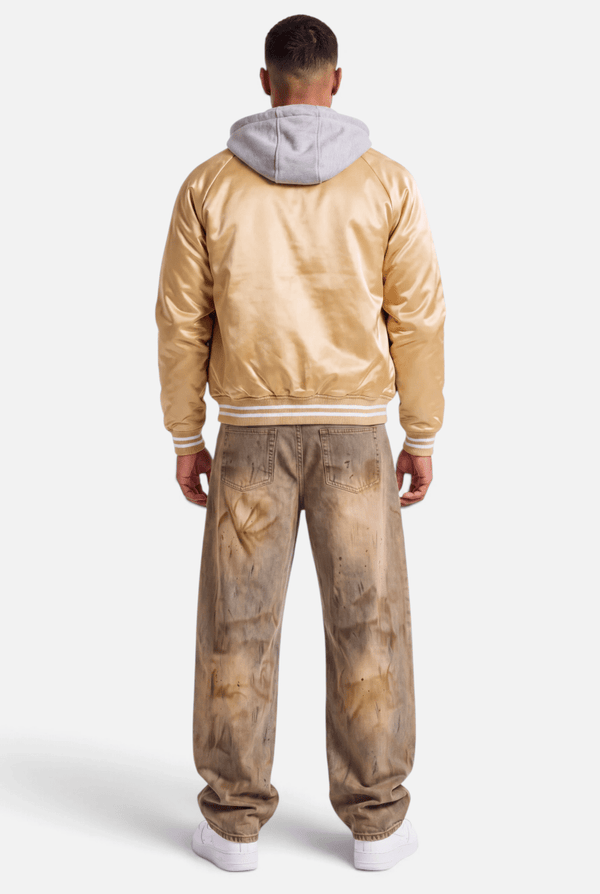 Big League Satin Varsity Bomber Jacket - KIOKO