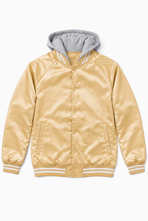 Big League Satin Varsity Bomber Jacket - KIOKO