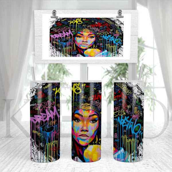 Dream Afro Woman Tumbler - KIOKO