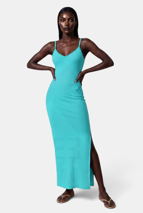 Look But Don't Side Slit Maxi Dress - KIOKO