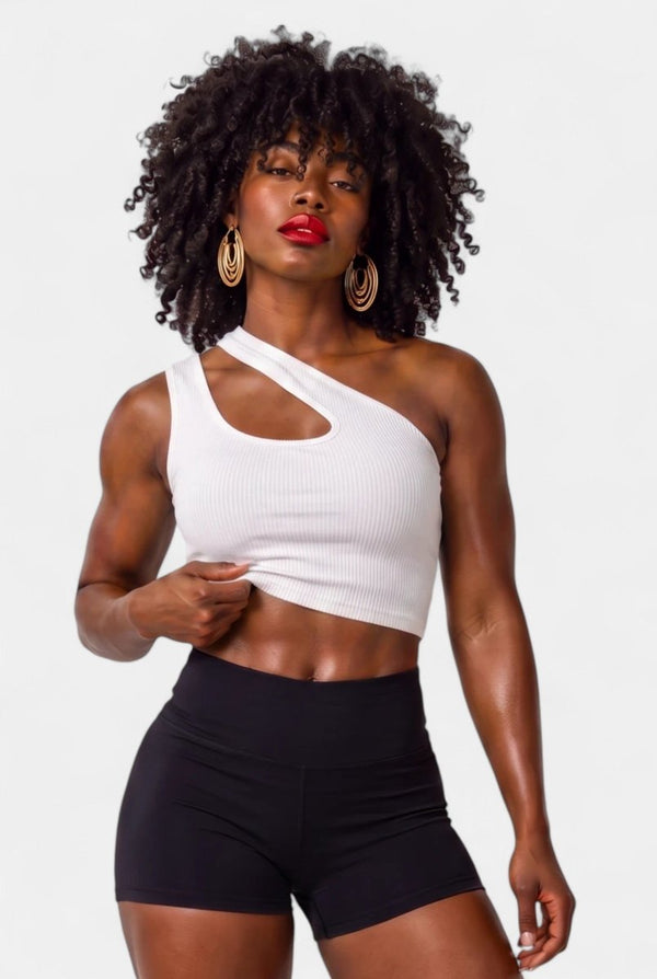Cold Shoulder Crop Top - KIOKO