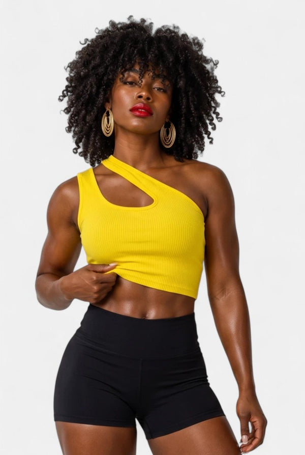 Cold Shoulder Crop Top - KIOKO