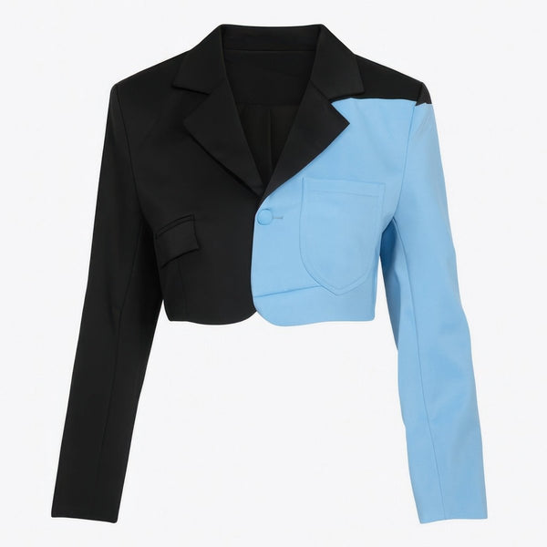 Knightro Color Block Blazer - KIOKO