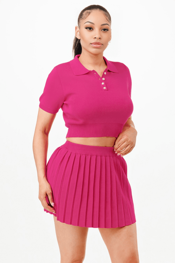 Match Point Me Polo Skirt Set - KIOKO