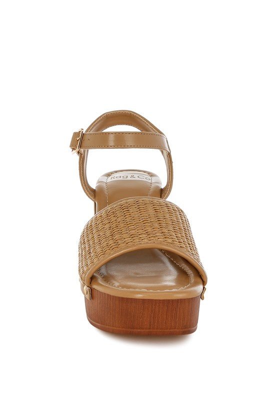 Mazaro Raffia Chunky Sandals - KIOKO