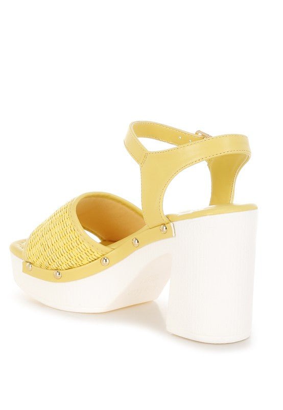Mazaro Raffia Chunky Sandals - KIOKO