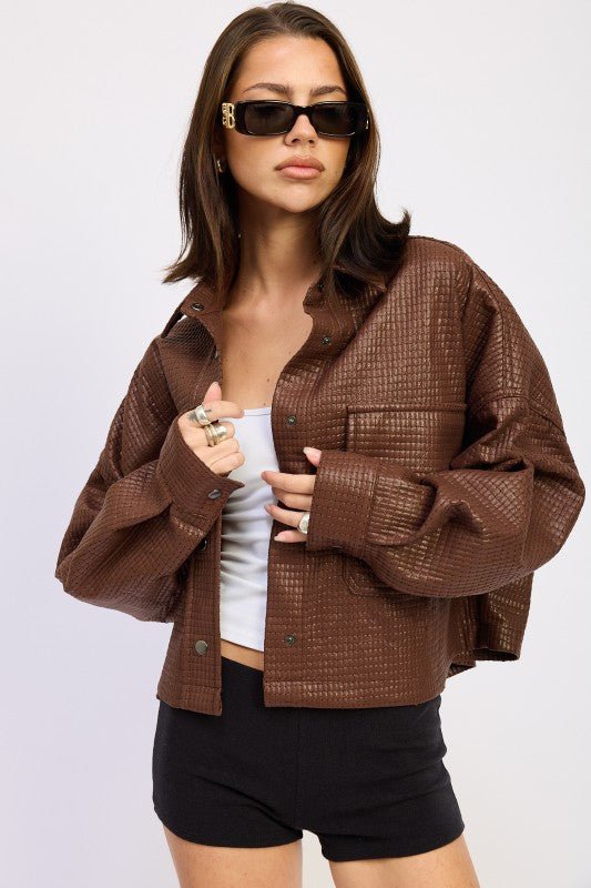 Million Dollar Mood Textured Jacket - KIOKO